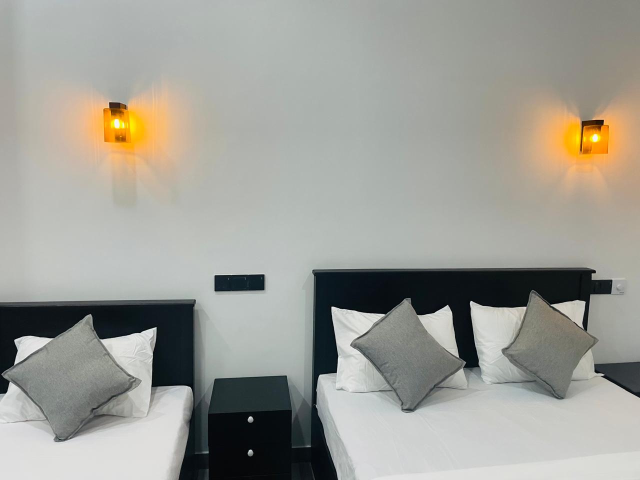 Comfortable triple room interior